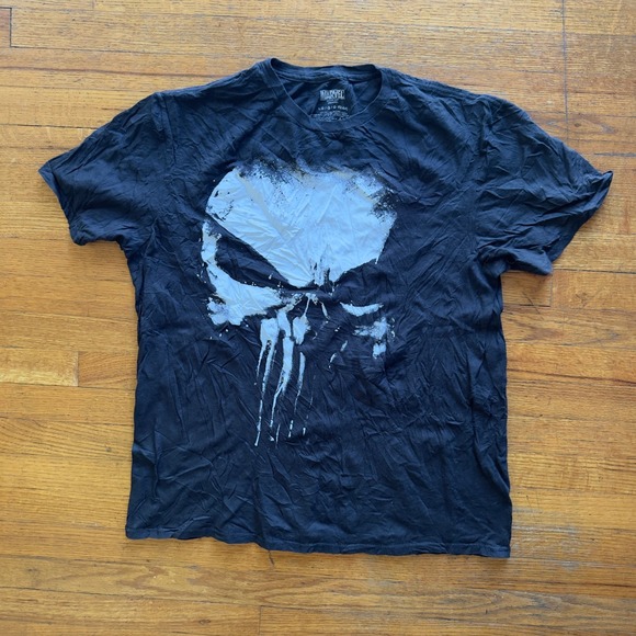 Marvel Other - Marvel‎ Punisher Graphic T-Shirt Skull Logo Short Sleeve Black Large